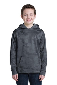 YST240 - Sport-Tek Youth Sport-Wick CamoHex Fleece Hooded Pullover.  YST240