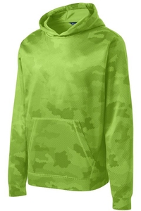 YST240 - Sport-Tek Youth Sport-Wick CamoHex Fleece Hooded Pullover.  YST240