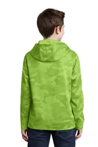 YST240 - Sport-Tek Youth Sport-Wick CamoHex Fleece Hooded Pullover.  YST240