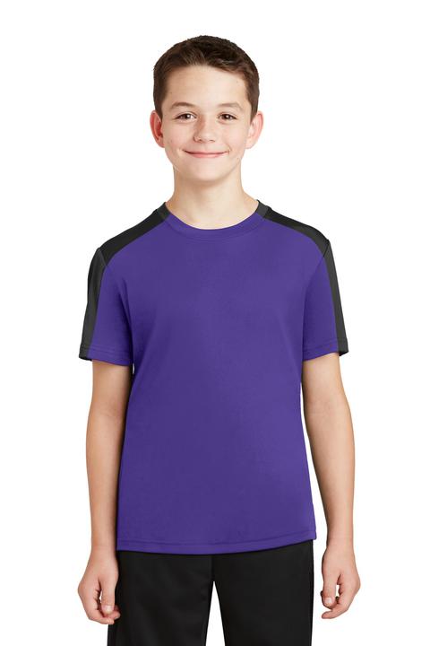 YST354 - Sport-Tek Youth PosiCharge Competitor Sleeve-Blocked Tee