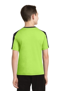 YST354 - Sport-Tek Youth PosiCharge Competitor Sleeve-Blocked Tee