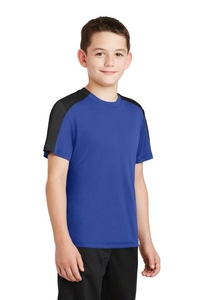 YST354 - Sport-Tek Youth PosiCharge Competitor Sleeve-Blocked Tee