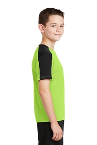 YST354 - Sport-Tek Youth PosiCharge Competitor Sleeve-Blocked Tee