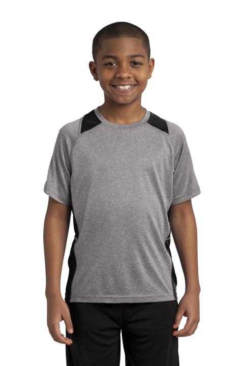 YST361 - Sport-Tek Youth Heather Colorblock Contender Tee