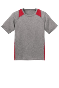 YST361 - Sport-Tek Youth Heather Colorblock Contender Tee