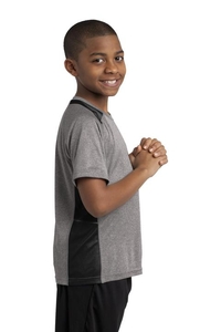 YST361 - Sport-Tek Youth Heather Colorblock Contender Tee