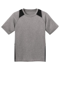 YST361 - Sport-Tek Youth Heather Colorblock Contender Tee