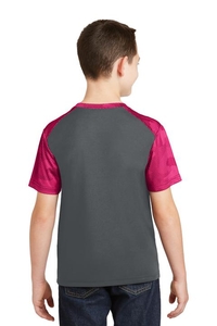 YST371 - Sport-Tek Youth CamoHex Colorblock Tee