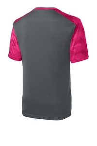 YST371 - Sport-Tek Youth CamoHex Colorblock Tee