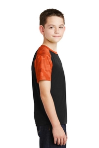 YST371 - Sport-Tek Youth CamoHex Colorblock Tee