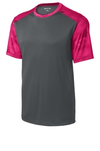 YST371 - Sport-Tek Youth CamoHex Colorblock Tee