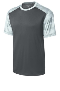 YST371 - Sport-Tek Youth CamoHex Colorblock Tee