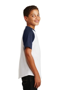 YT201 - Sport-Tek Youth Short Sleeve Colorblock Raglan Jersey