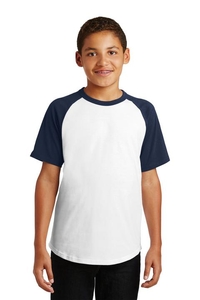 YT201 - Sport-Tek Youth Short Sleeve Colorblock Raglan Jersey