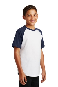 YT201 - Sport-Tek Youth Short Sleeve Colorblock Raglan Jersey