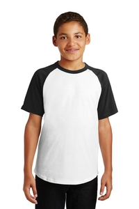 YT201 - Sport-Tek Youth Short Sleeve Colorblock Raglan Jersey