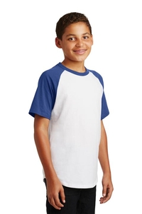 YT201 - Sport-Tek Youth Short Sleeve Colorblock Raglan Jersey