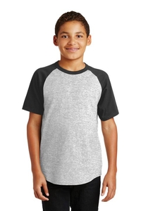 YT201 - Sport-Tek Youth Short Sleeve Colorblock Raglan Jersey