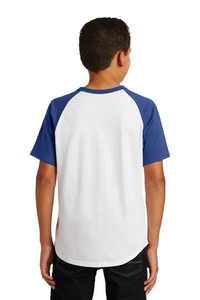 YT201 - Sport-Tek Youth Short Sleeve Colorblock Raglan Jersey