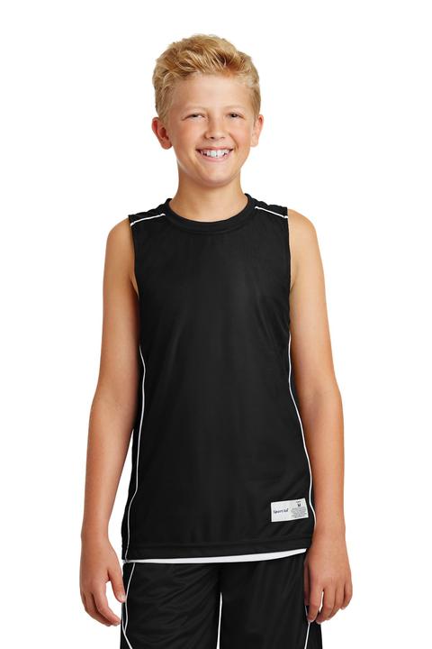 YT555 - Sport-Tek Youth PosiCharge Mesh Reversible Sleeveless Tee