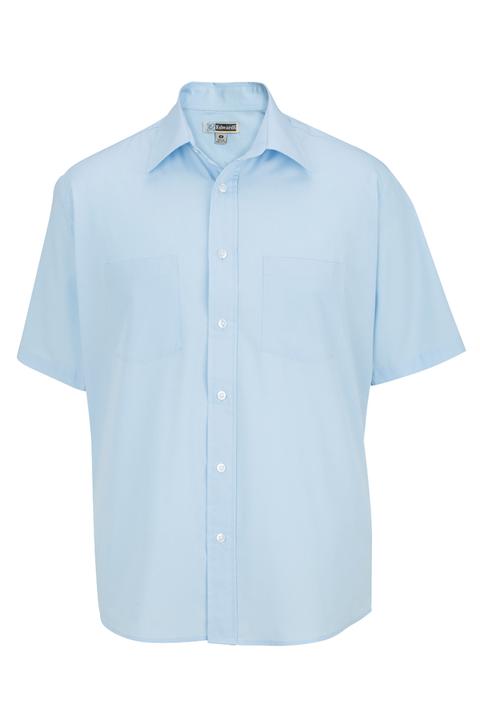 1110 - Edwards Men's Short Sleeve 2 Pocket Broadcloth Shirt