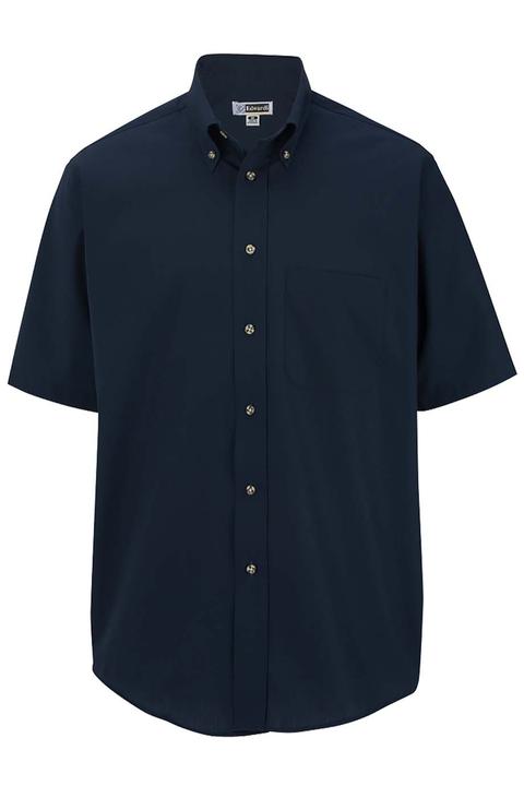 1230 - Edwards Men's Short Sleeve Easy Care Poplin Shirt