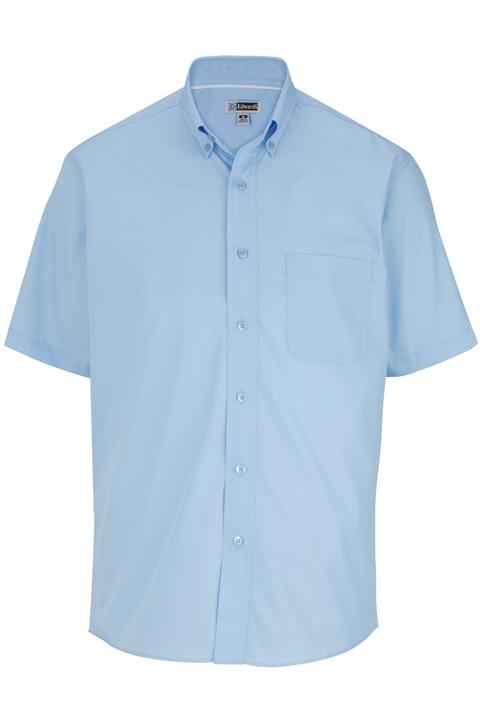 1245 - Edwards Men's Short Sleeve Lightweight Poplin Shirt