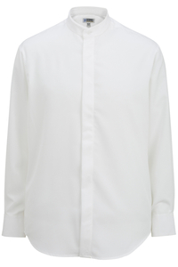 1392 - Edwards Men's Long Sleeve Batiste Banded Collar Shirt