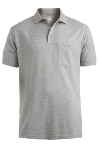 1505 - Edwards Men's Short Sleeve Pique Pocket Polo