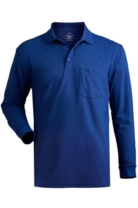 1525 - Edwards Men's Long Sleeve Blended Pique Polo