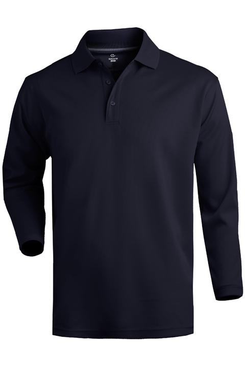 1578 - Edwards Men's Long Sleeve Hi Performance Polo