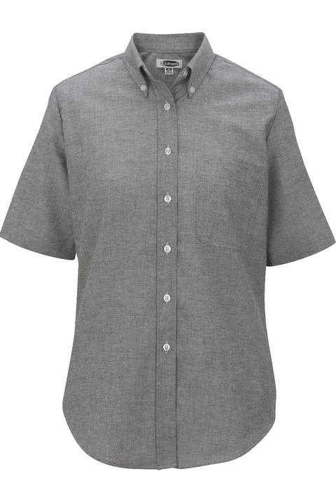 5027 - Edwards Ladies' Short Sleeve Oxford Shirt