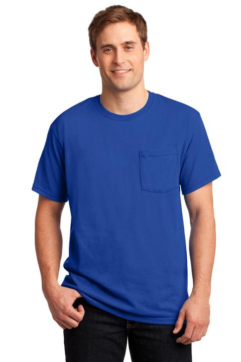 29MP - JERZEES -  Dri-Power Active 50/50 Cotton/Poly Pocket T-Shirt.  29MP