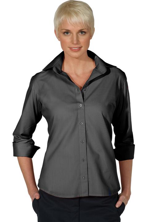 5040 - Edwards Ladies' Lightweight 3/4 Sleeve Open Neck Poplin Blouse