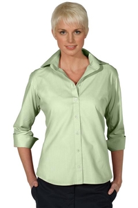 5040 - Edwards Ladies' Lightweight 3/4 Sleeve Open Neck Poplin Blouse