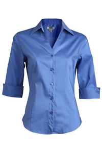 5045 - Edwards Ladies' 3/4 Sleeve Tailored V Neck Blouse