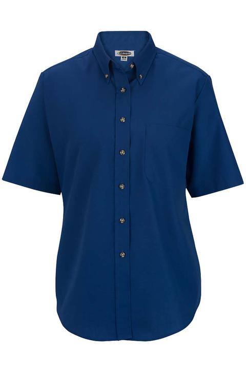 5230 - Edwards Ladies' Short Sleeve Easy Care Poplin Shirt