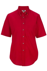 5230 - Edwards Ladies' Short Sleeve Easy Care Poplin Shirt