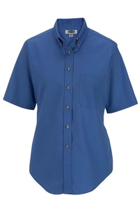 5230 - Edwards Ladies' Short Sleeve Easy Care Poplin Shirt