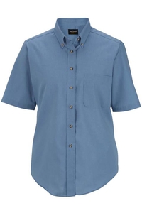 5230 - Edwards Ladies' Short Sleeve Easy Care Poplin Shirt