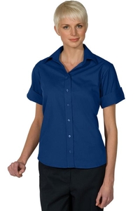 5245 - Edwards Ladies' Lightweight Short Sleeve Poplin Blouse