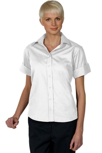 5245 - Edwards Ladies' Lightweight Short Sleeve Poplin Blouse