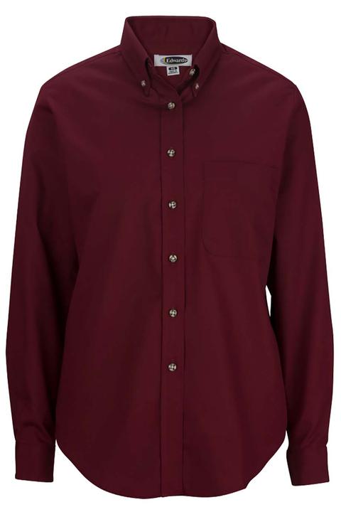 5280E - Edwards Ladies' Long Sleeve Easy Care Poplin Shirt