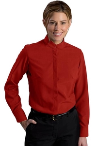 5392 - Edwards Ladies' Long Sleeve Batiste Banded Collar Shirt