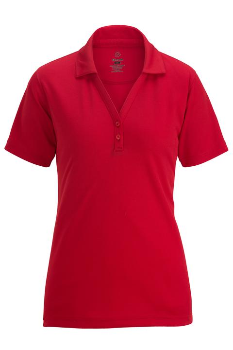 5583 - Edwards Ladies' Short Sleeve Hi Performance Mesh Polo with Johnny Collar