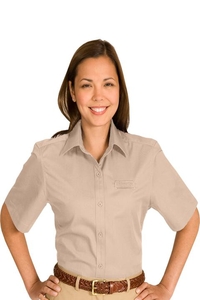5740 - Edwards Ladies' Short Sleeve Cotton Plus Twill Shirt