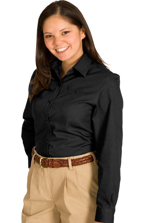 5750 - Edwards Ladies' Long Sleeve Cotton Plus Twill Shirt