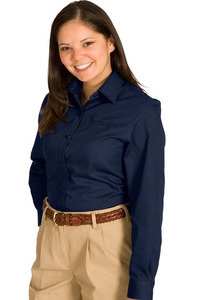 5750 - Edwards Ladies' Long Sleeve Cotton Plus Twill Shirt