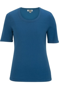 7055 - Edwards Ladies' Scoop Neck Short Sleeve Sweater