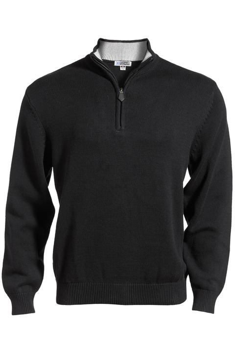 712 - Edwards Menb's Quarter Zip Sweater